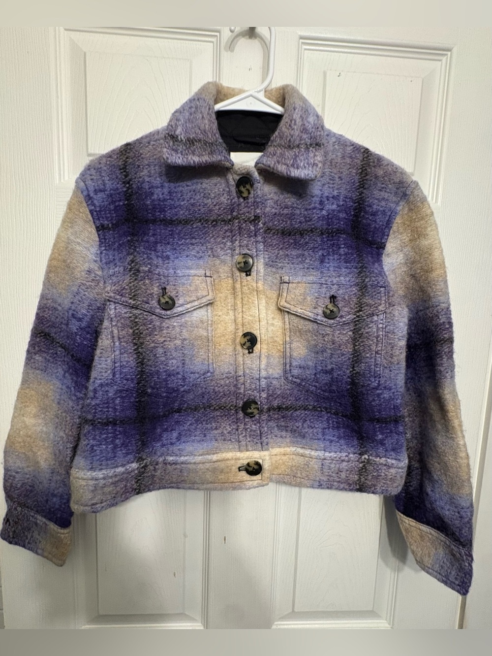 Wilfred Free Autumn plaid wool shirt jacket